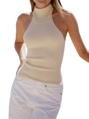 Few Moda x Sara Walker Julia Halter Turtleneck Sweater Top S